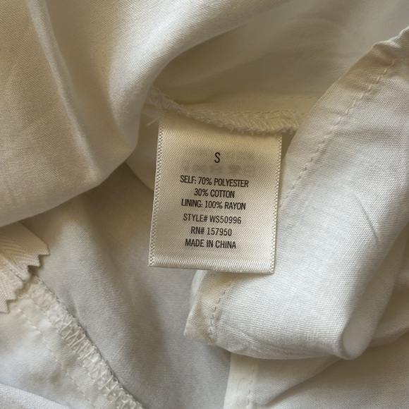 #7 BLUE RAIN White Ruffled Mini Dress Size S - Picture 8 of 8